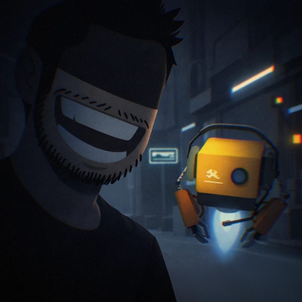 The mechanic and his helper droid in Starship Crafter